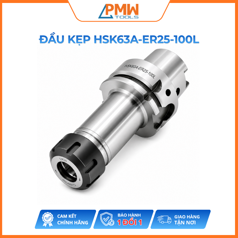 Đầu kẹp dụng cụ HSK63A-ER25-100L