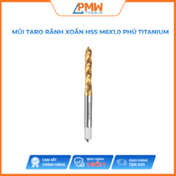 Mũi Taro Rãnh Xoắn HSS M6x1.0 Phủ Titanium